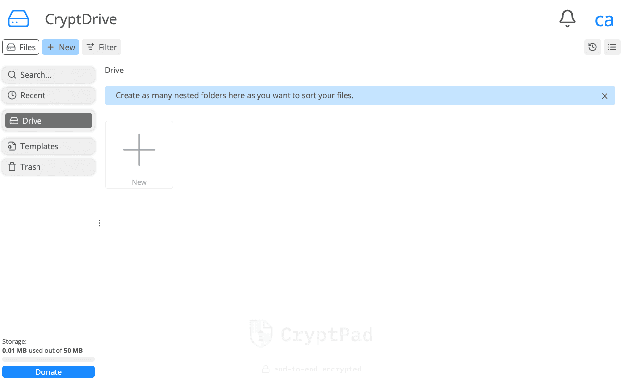 CryptPad – Screenshot 2 von 3
