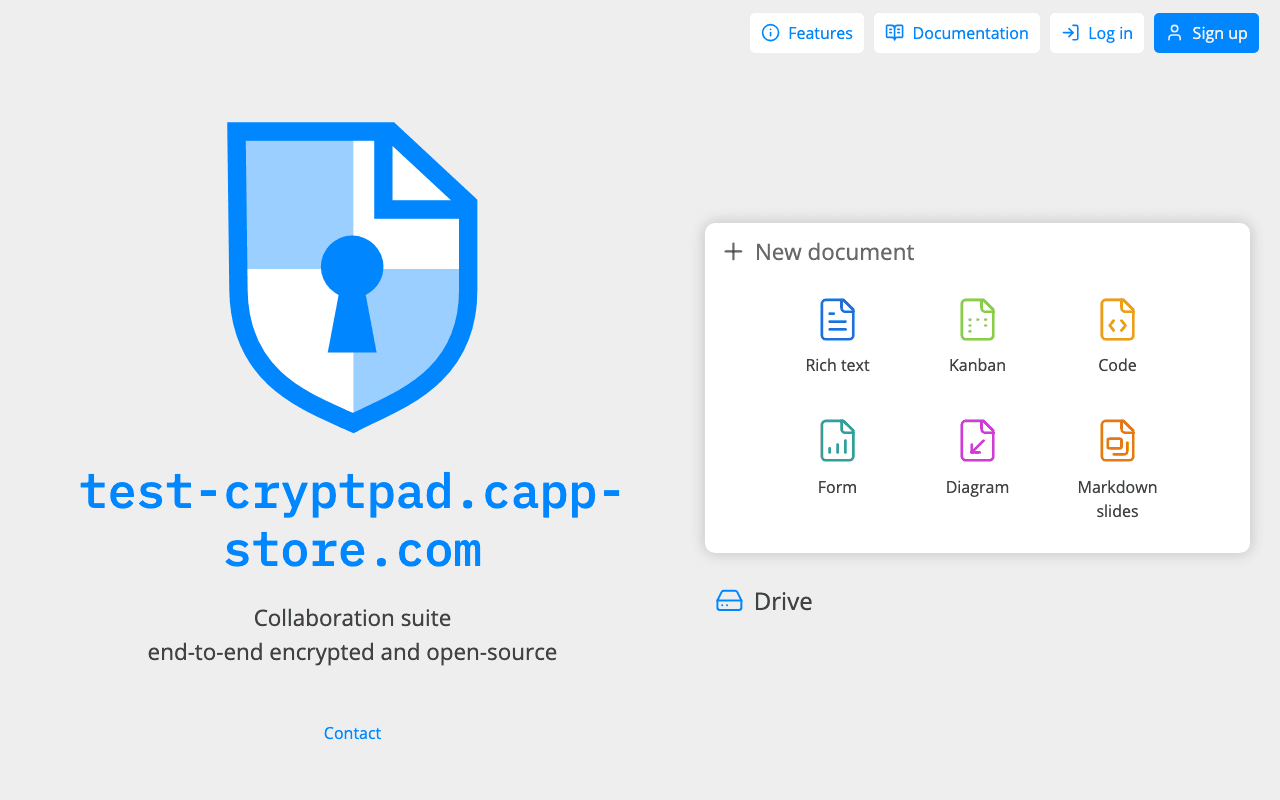 CryptPad – Screenshot 3 von 3