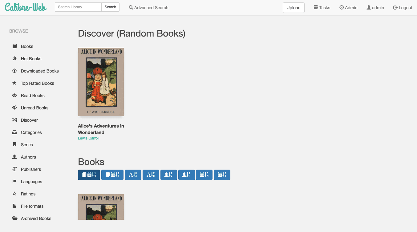 Calibre-Web – Screenshot 2 von 3