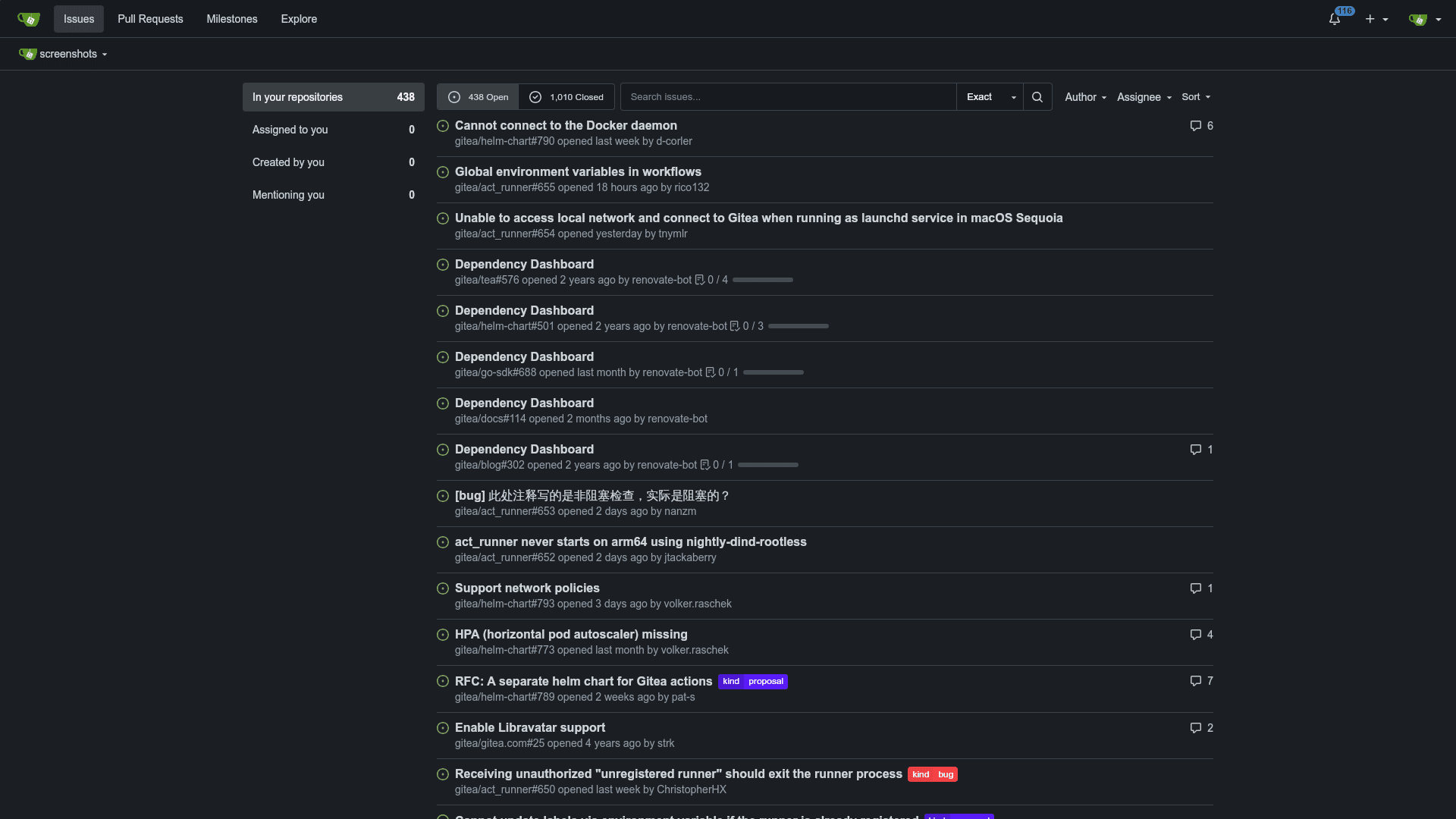 Gitea – screenshot 2 of 3