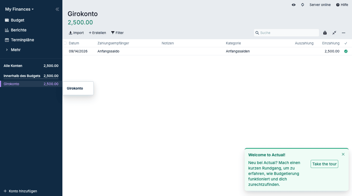 Actual Budget – screenshot 3 of 3