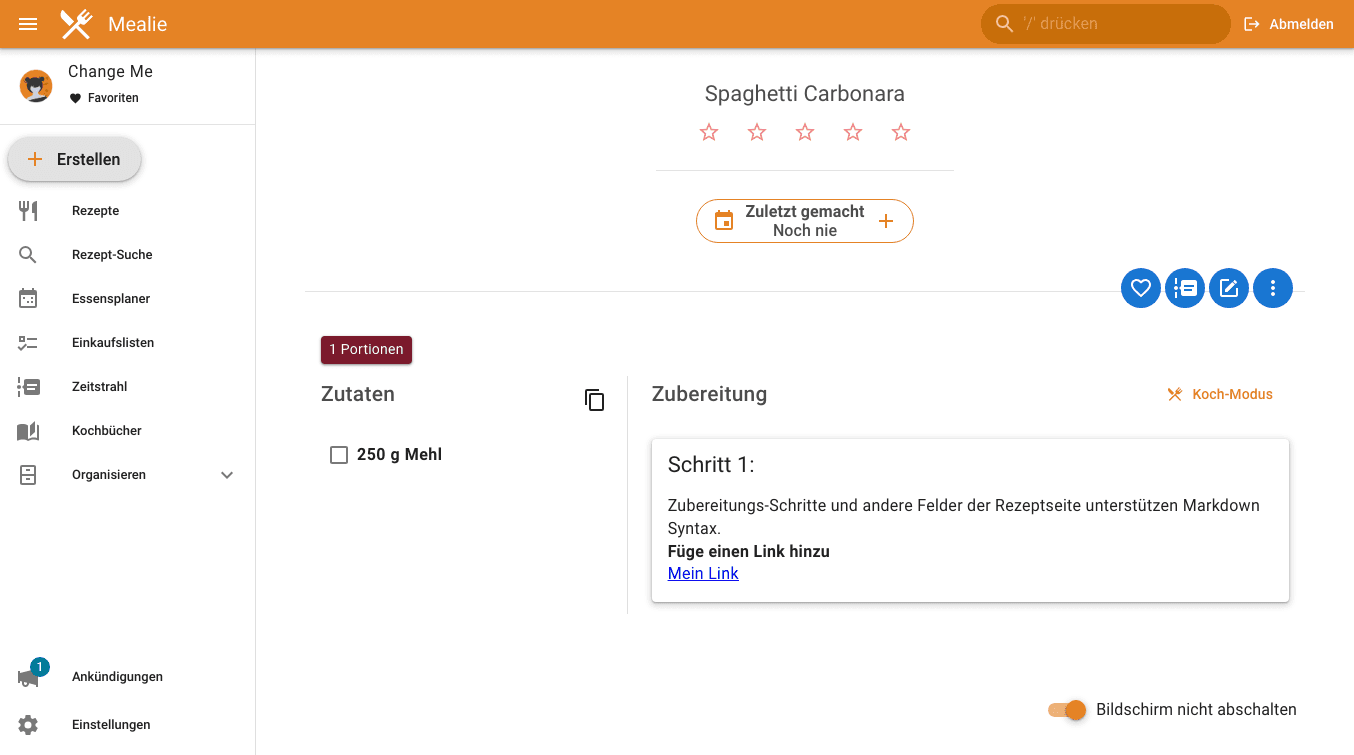 Mealie – Screenshot 3 von 3