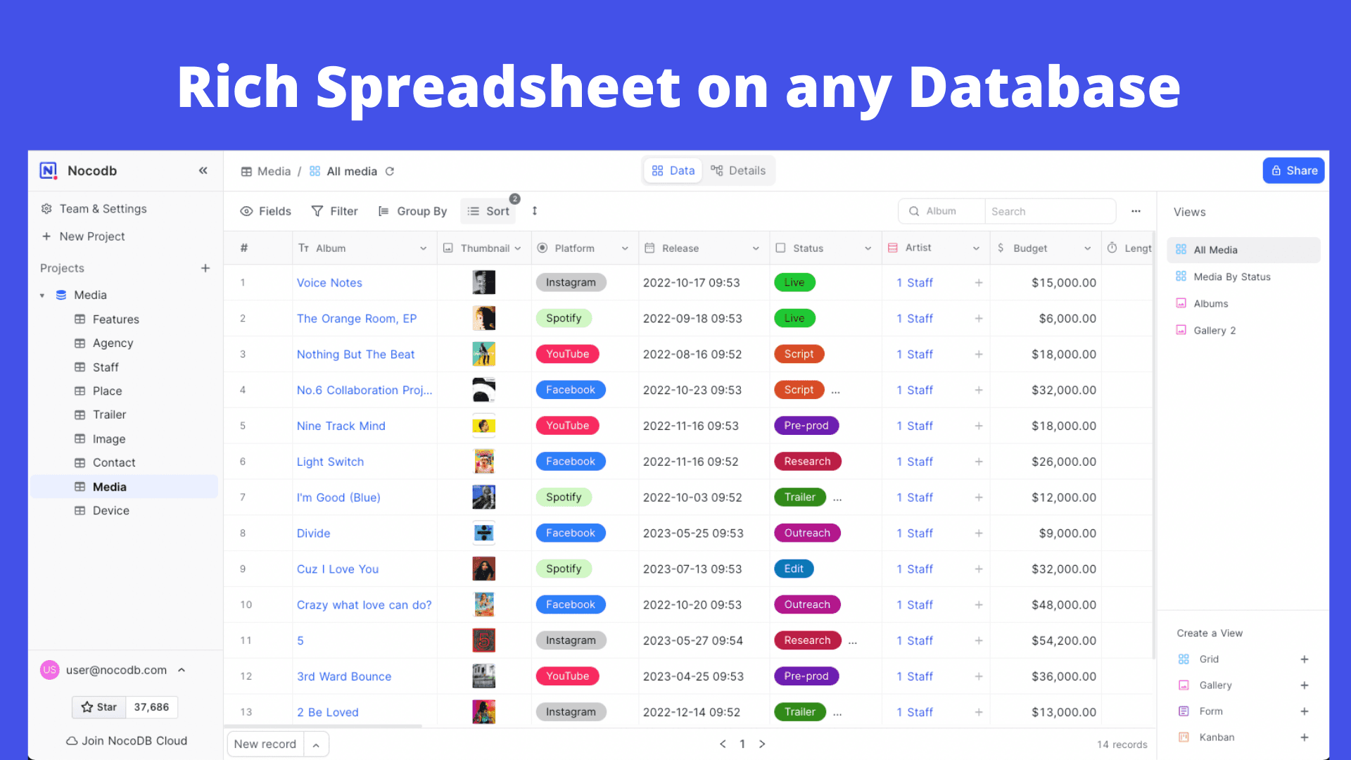 NocoDB – screenshot 3 of 3