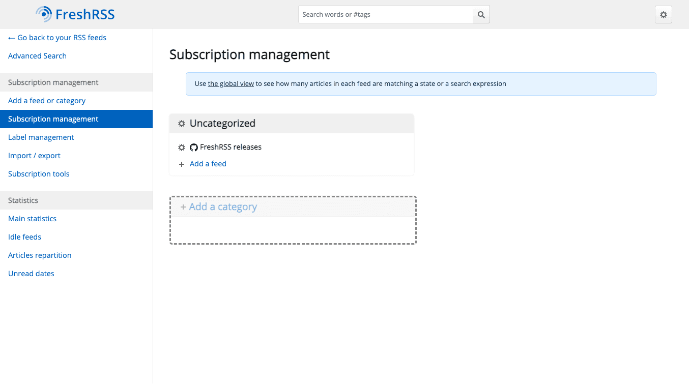 FreshRSS – Screenshot 2 von 3